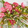 Factory Direct Craft Pink, Cream and Green Poly Silk Flower