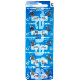 Renata 329 SR731SW Batteries - 1.55V Silver Oxide 329 Watch Battery (10 Count)
