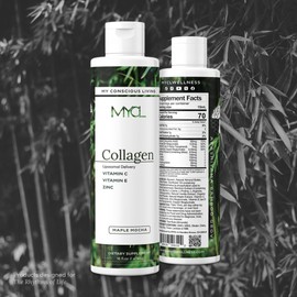 Liquid Collagen for Women - Vegan Collagen Liposomal Supplement - Ultra Absorption, Plant Based with Bamboo Extract, Vitamin C, Amino Acids - Skin, Hair, Nail, Joint Support - Maple Mocha 30 Servings