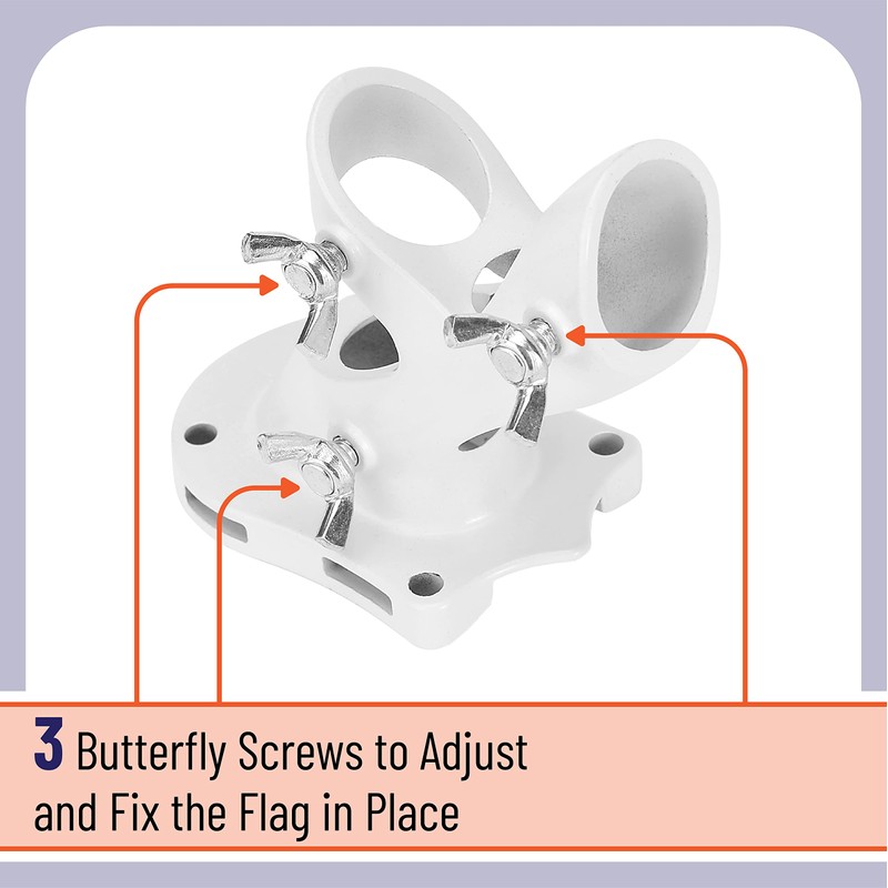 UNCO Aluminum Flag Pole Holder, Heavy Duty Aluminum Mount, Flag