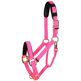 Shires Topaz Nylon Pony/Horse Headcollar - Pink Cob