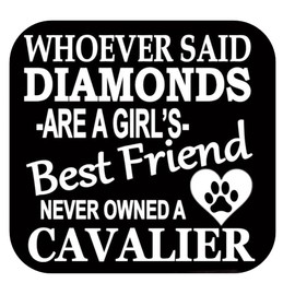 Cavalier Diamonds TP 488 Sticker 6" Decal rescue dog king charles spaniel