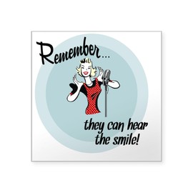 CafePress Smile Square Sticker 3 X 3 Square Bumper Sticker Car Decal