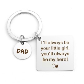 Fathers Day Keyring Gifts for Dad Daddy Cute Keyring Presents from Daughter Keychain for Men Best Dad Gifts Papa Step Dad Dad to Be christmas Birthday Thanksgiving Day Gifts Under 10 Pounds
