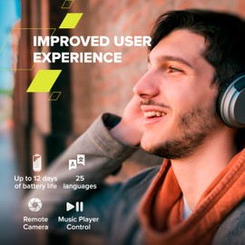 CANYON Smartwatch SW86 OTTO 1.3 Inch Rimless IPS Display, Fitness Watch with SpO2 & Heart Rate Monitor, 25 Sports Modes, 360 Dials, Pedometer, Sleep Monitor, Health Watch for Men and Women