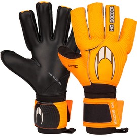 HO Soccer ONE Negative Maze Orange Goalie Goalkeeper Gloves for Youth&Adult, Football Gloves with Excellent Performance & Control Thanks to its Negative Cut, Orange/Black, Size 6