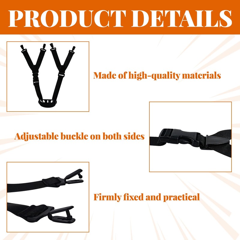 Hard Hat Chin Strap,3 PCS Adjustable Black Chin Strap for