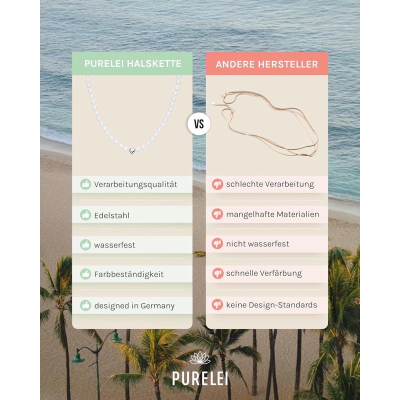 Purelei® Lovely Necklace, Women's Necklace Made of Stainless Steel with