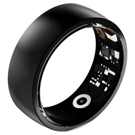 Smart Ring for Men Blood Pressure Smart Ring Ladies Smart Ring Health Ring Fitness Tracker Heart Rate Monitor Pedometer Calories Step Counter Waterproof Ultra-Thin Compatible with iOS Android Phones