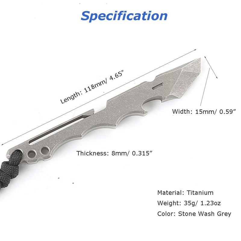 Titanium Pry Bar EDC Multi Tool with Bottle Opener Box