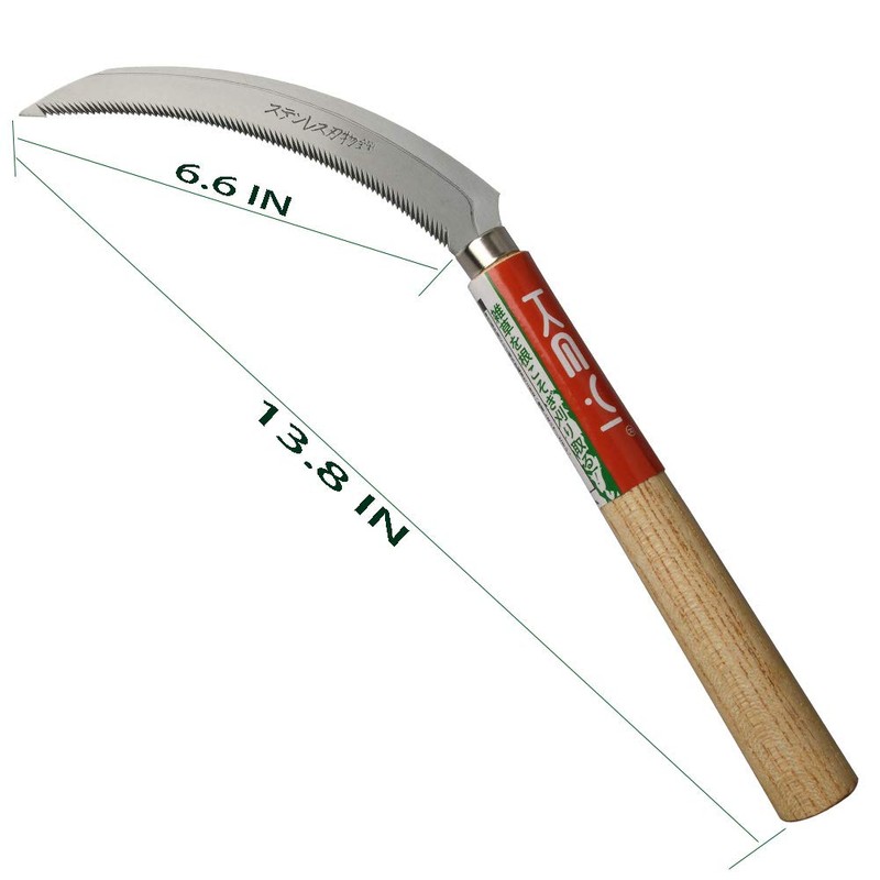 KEYI EYI Grass Sickle,Saw Tooth Sickle, Hand held Sickle Tool,Harvest