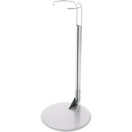 Plymor DSP-15S Silver Adjustable Doll Stand, fits 25, 26, 27, 28, 29, 30, 31, 32, 33, and 34 inch Dolls, Waist is 3.75 to 5 inches Wide, 11 to 13 inches Around