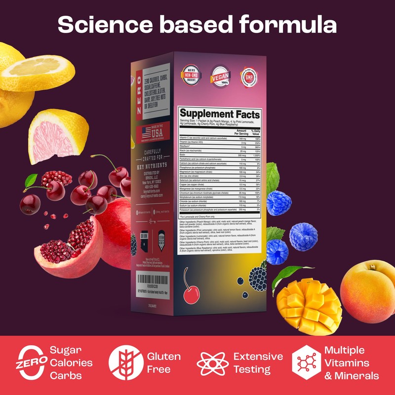 KEY NUTRIENTS Multivitamin Electrolytes Powder No Sugar - 5 Delicious