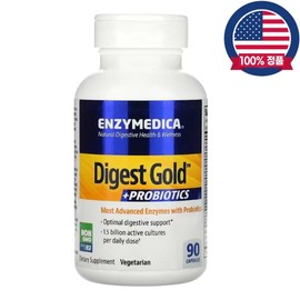 Enzy Medica Digest Gold Amylase Lactase Vegan Lactobacillus Probiotics 500 Million Bacteria 90 Capsules / 엔자이메디카다이제스트골드 아밀라아제 락타아제 비건유산균 프로바이오틱스 5억균 90캡슐