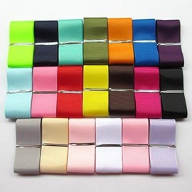 Chenkou Craft Assorted of 20 Yards Grosgrain Ribbon Total 20 Colors Mix Lots Bulk (1 1/2"(40mm))