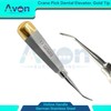 Crane Dental Pick Elevator, Slight Bent Tip, Gold End Hollow