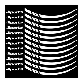 CGEAMDY Auto-Felgenrandaufkleber, Felgenrandaufkleber Felgenband, Auto Felgen Aufkleber Reflektierende Seitenstreifen, Universal Exterieur Dekoratives Zubehör Für Motorrad Fahrrad Auto(Weiß)