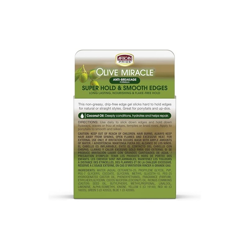 African Pride Olive Miracle Silky Smooth Edges 2.25 Ounce (66ml)