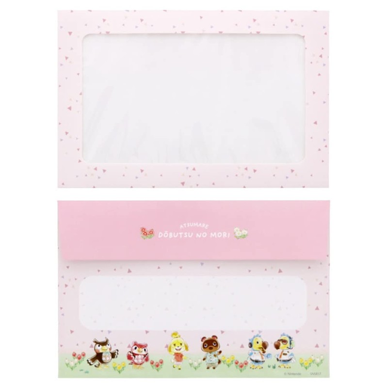 Sunstar Stationery Atsume Animal Crossing, Letter Set, Pink S8905770