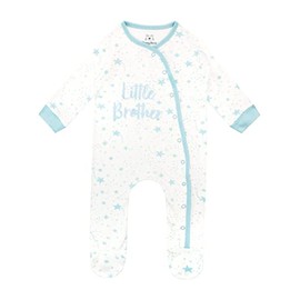 Harry Bear Baby Sleepsuit Little Brother White 0-3 Months
