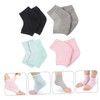 Beavorty 4pairs Moisturizing Heel Socks with Spa Lotion Gel Open