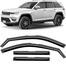CLIM ART in-Channel Incredibly Durable Rain Guards for Jeep Grand Cherokee 2022-2025, Original Window Deflectors, Vent Window Visors, Vent Deflector, 4 pcs. - 622315