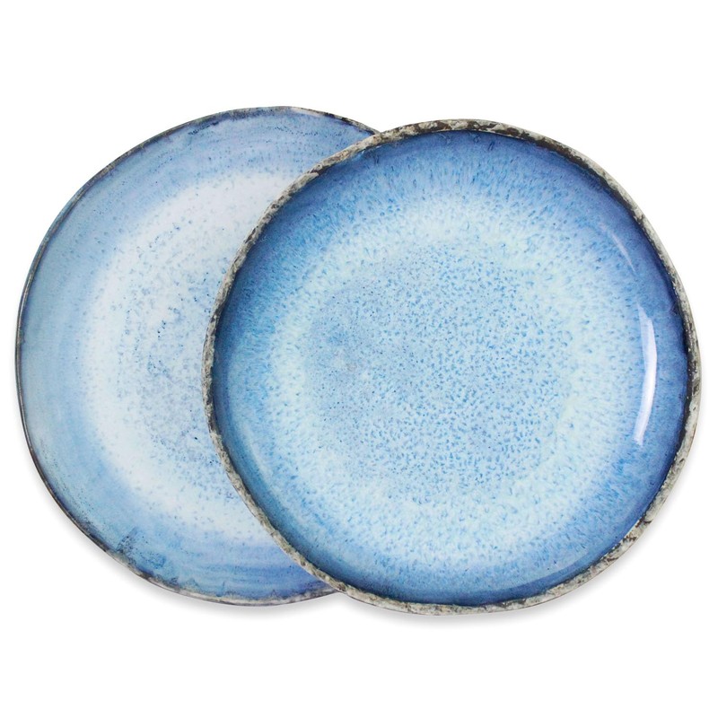 roro Modern Rustic Handmade Ceramic Stoneware, Reactive Rough Edge Coral