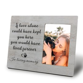 Mancheng-zi Pet Dog Cat Memorial Picture Frame, Dog Memorial Gifts for Loss of Dog, Cat Memorial Gifts, Loss of Dog Cat Pet Sympathy Gift, In Loving Memory Pet 4x6 Picture Frame
