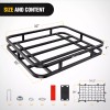 Nilight 32??26??4Inch RV Bumper Mounted Cargo Rack Carrier with Net