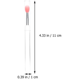 Cabilock Pinceles para Labios de Silicona Tapa, Set de 6 Piezas Color Rojo Sandía, Aplicadores Portátiles para Maquillaje de Labios y Sombras, Prácticos y Compactos para Belleza Diaria