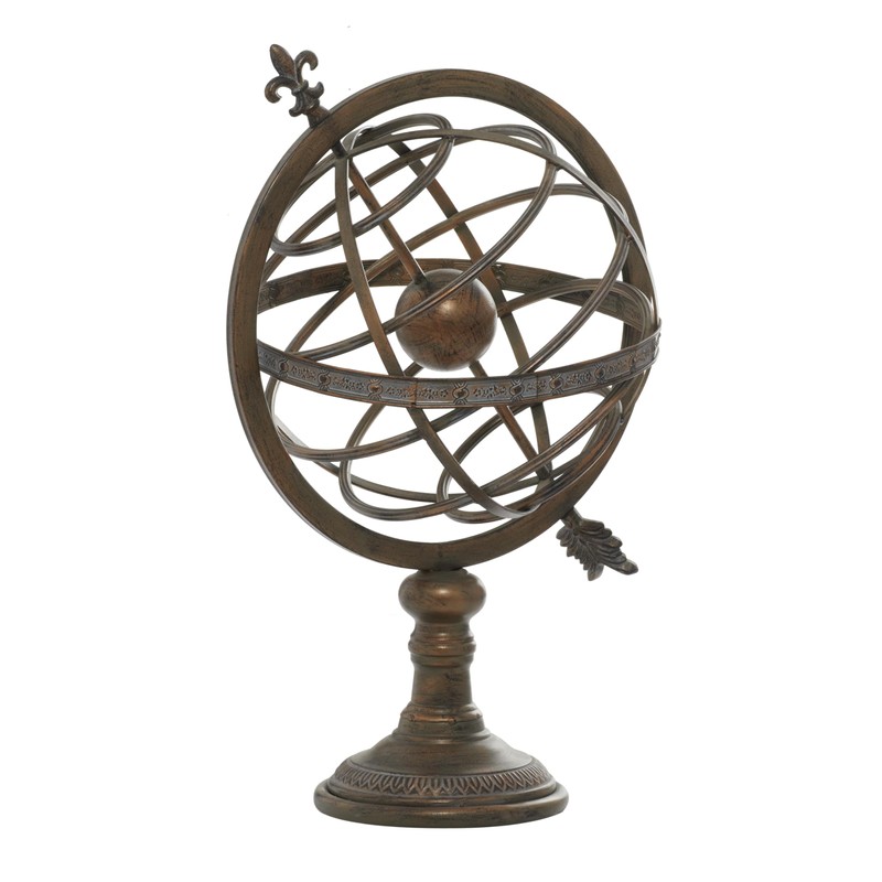 Deco 79 Metal Compass Armillary Globe, 17" x 14" x