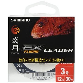 Shimano CL-G26P Shock Leader Fire Moon Red Snapper EX Fluorocarbon 98.4 ft (30 m) No. 3.0 Clear CL-G26P Fishing Line Line No. 3