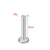 NewkeepsR 18G×6mm Threadless Flat Back Labret Stud Post Replacement, Implant
