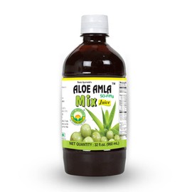 Basic Ayurveda Aloe Amla Mix Juice | Organic & Pure | Whole Leaf Aloe Vera & Gooseberry Fruit Ayurvedic Drink | 32.46 Fl Oz (960ml) | for Healthy Hair, Skin, & Digestion