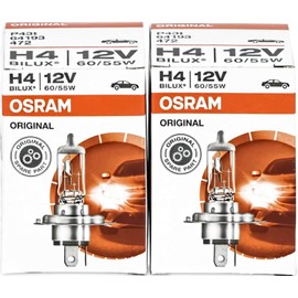 Osram H4 64193 - Bombillas halógenas para faros de coche Paquete de 2 unidades.