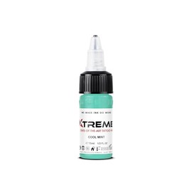 Xtreme Tattoo Ink, Versatile Medium Viscosity for Precision Tattooing, Rich Hue, Quick Healing, Acrylic-Free, Water Base, Highest Safety Stards - Ready-to-Use Tattoo Ink (Cool Mint, 0.5 oz)