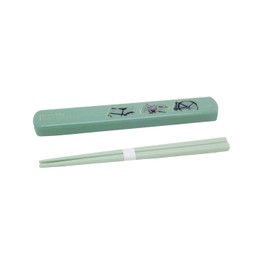 OSK HS-16 Retro Bike Lunch Box with Quote Lid and Chopsticks Case Set, 7.7 inches (19.5 cm), Sliding, No Crunching, Silver Ion, Made in Japan
