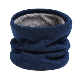 First Choose Winter Neck Warmer Men Ski, Neck Gaiter Face Scarf Women, Fleece Scarf for Men Ski Mask, Thick Windproof Scarves, Blue&black, Medium