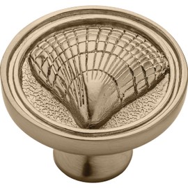 Franklin Brass Seaside Cockleshell (5-Pack) Cabinet Knobs Champagne Bronze Drawer Knobs Kitchen Cabinet Knobs for Dresser Drawers Pulls and Knobs 1-7/16" Round Closet Knobs PBF658-CZ-B2