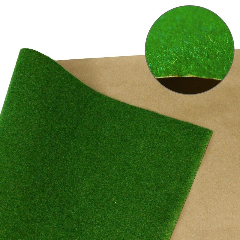 Artificial Model Grass Mat Trains Dark Green 100 x 250cm