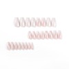 French Fake Nails U-Shaped Bright White Press on Nails Medium