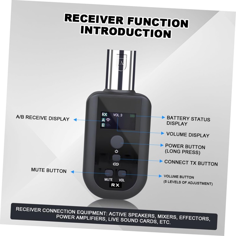 Vaguelly Wireless Microphone System Gaming Microphone Stable Audio Transmission