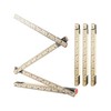QWORK Folding Wood Rule, 4 Pack, 6FT 6 Inch Foldable