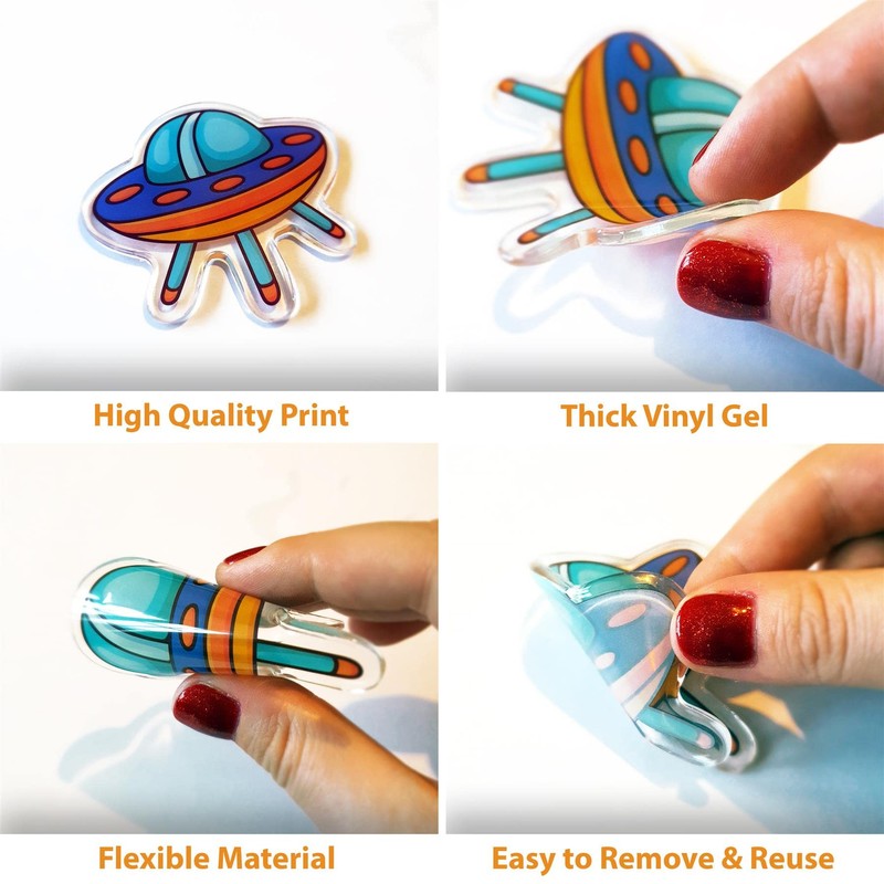 WALPLUS Gel Clings Removable Reusable for Kids Toddlers Classroom Nursery