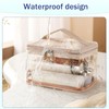 lllyan Waterproof Pu Large Capacity Transparent Makeup Bag Small -