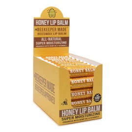 Beekeeper Made Beeswax Bulk Lip Balm, 40 unidades sabor miel | Para hombres, mujeres y niños. Ideal para regalos, duchas y más