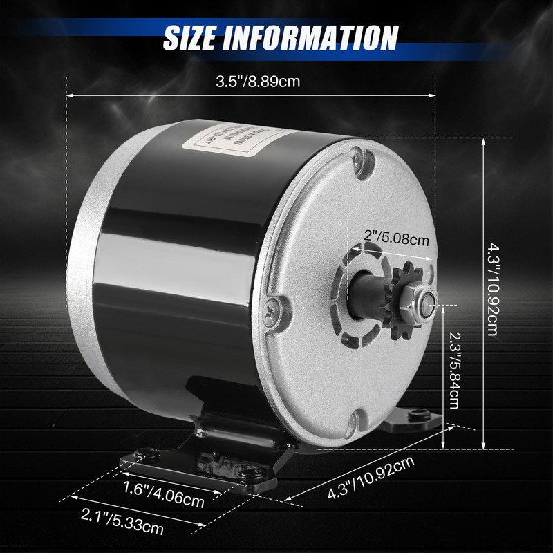 MYFULLY 24V DC 350W Brushed Permanent Magnet Electric Motor Generator
