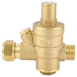 Pressure Reducing Valve, DN15 1/2inch Brass Water Pressure Reducing Valve 1/2" Adjustable Water Control Pressure Regulator Valve Thread