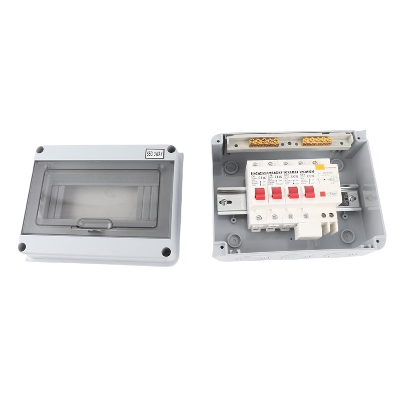 IP65 Electrical Distribution Box 63A RCD with 3 MCBs 6A