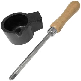 Jewellers Tools CAST IRON MELTING POT : Precious Metal Crucible Dish Handle Gold Silver Mix Tool (565)